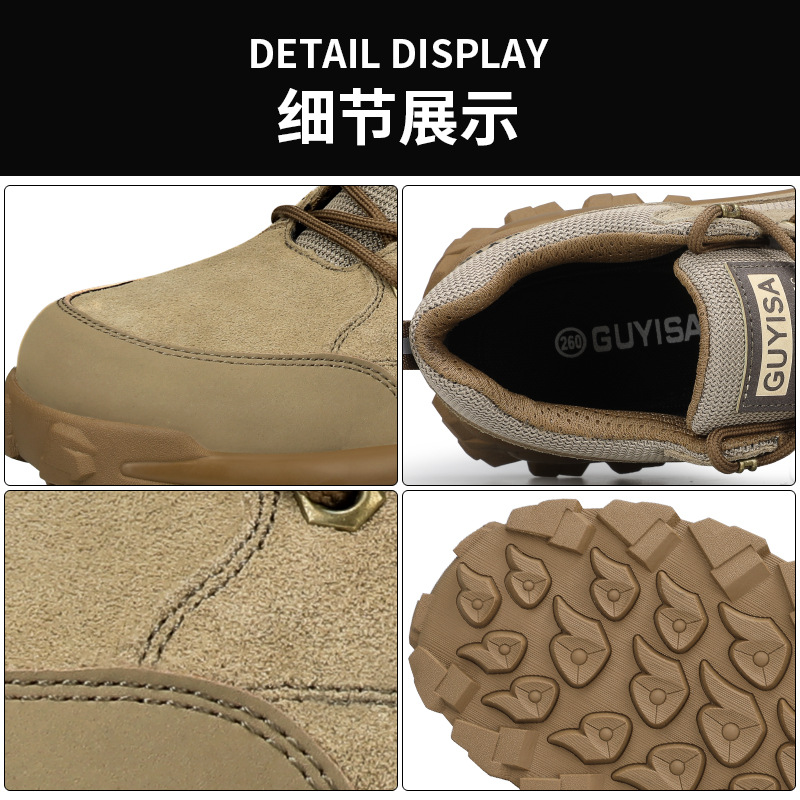 Cross-border new labor protection shoes for men, anti-slip, anti-smash, anti-puncture, lightweight, soft-soled, comfortable, all-season work shoes, wholesale from manufacturers