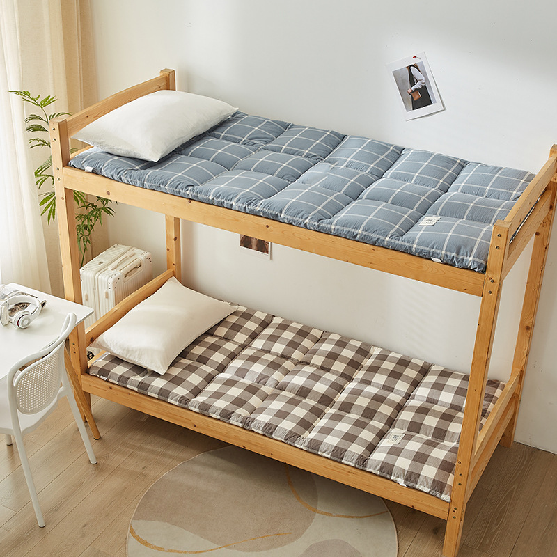 Xinjiang Cotton Filled Mattress Protector for Student Dormitory Single Bed, Soft Mattress Pad Home Cotton Pillow Top Mattress Base Protector