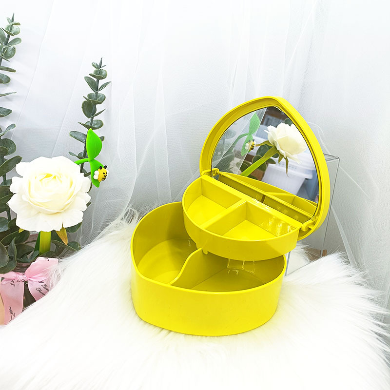 Cute Solid Color Plastic Jewelry Boxes display picture 2