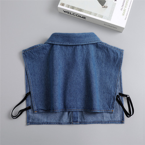 Fake collar men and women spring and autumn Korean denim shirt fake collar decorative sweater fake shirt collar point collar