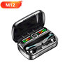 Cross -border new private model M12 wireless Bluetooth headset v5.3 low delay e -sports game TWS colorful LED screen