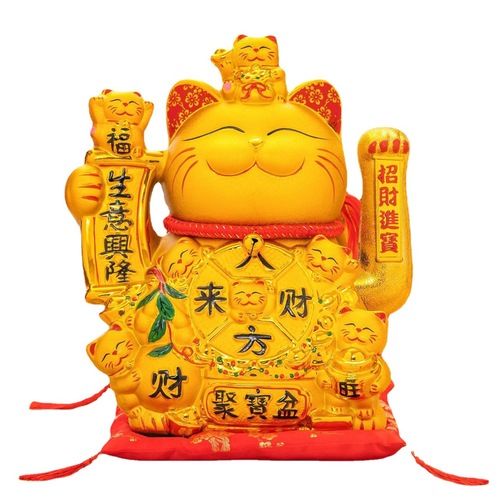 Manufacturers wave lucky cat shop opening decoration ceramics lucky cat living room front desk electric hand shake to give gifts