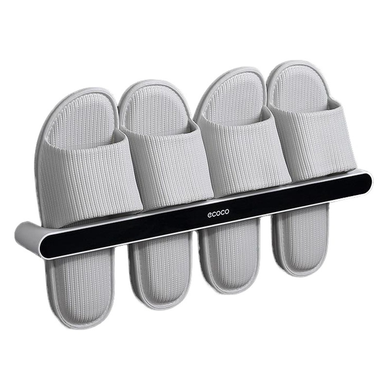 Cuarto de baño Zapatilla de baño sin golpes zapatillas de baño montadas en la pared estante de almacenamiento detrás de la puerta zapatos de almacenamiento artefacto Zapatero