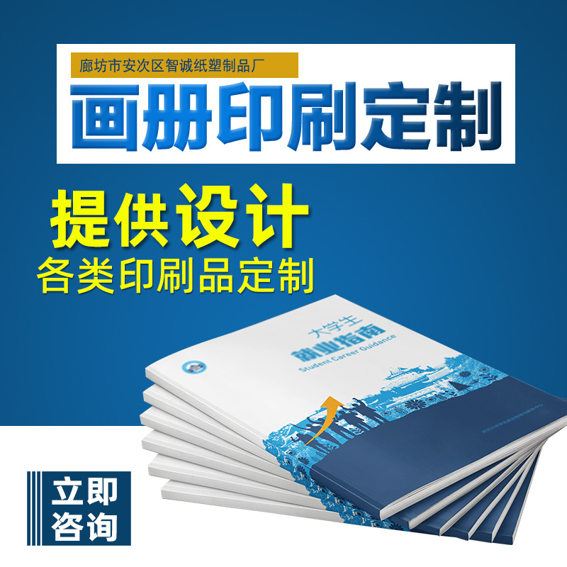 厂家批发精装画册宣传单书籍海报 设计印刷画册加印logo