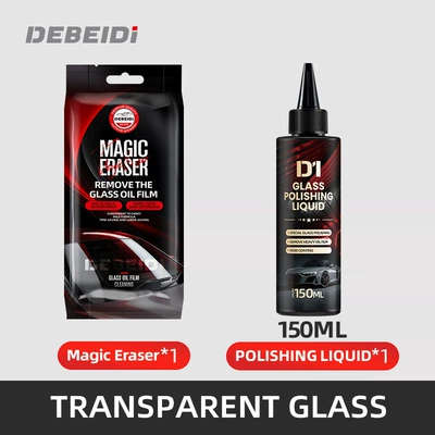 Glass agent Film Sponge Magic Wipe - 1-pack-of-magic-wipe-1-bottle-of-debedi-d1-polishing-liquid-english-version