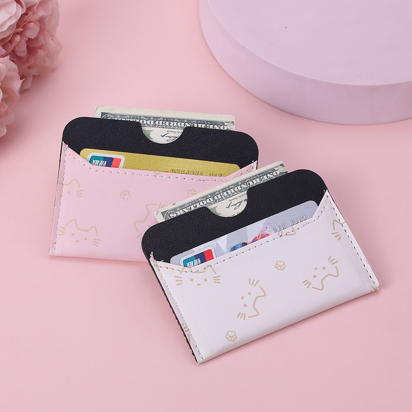 Bolsa de tarjetas transfronterizas adorable almacenamiento de tarjetas portátiles ultra delgadas de gran capacidad nuevo bolso de cambio de tarjetas bancarias de estudiantes