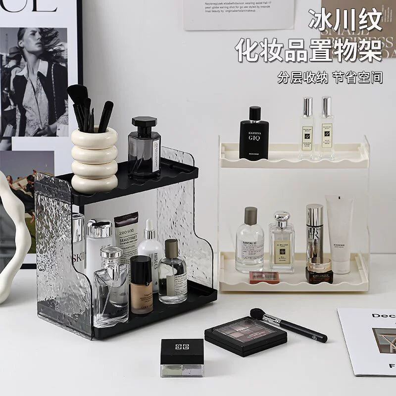 Стеллаж для хранения с узором ледника, акриловая косметика, настольный ящик для хранения, стильный бытовой стеллаж для хранения парфюмерии и средств по уходу за кожей
