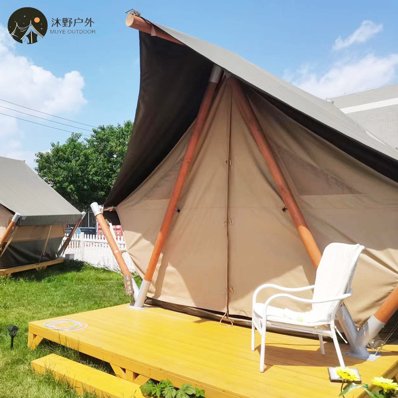 Muye al aire libre pequeña tienda de campaña Hotel invierno a prueba de lluvia sol-prueba camping Hotel tienda engrosada un dormitorio una sala de estar