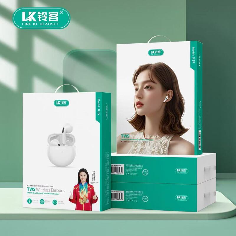 Ringke Binaural Wireless Bluetooth Headset Earplugs Mini Stereo Music Headset with Charging Compartment Tws New Model