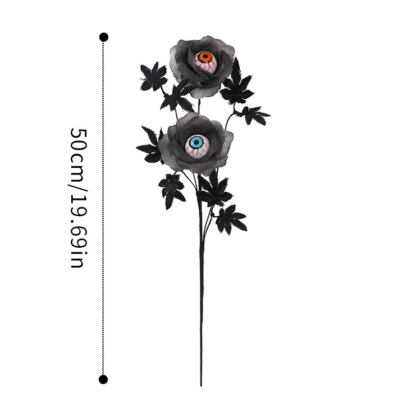 Cross-border Halloween ojos de terror negro hojas de arce ramos de flores Festival de fantasmas Hogar comercial Decoraciones de Halloween