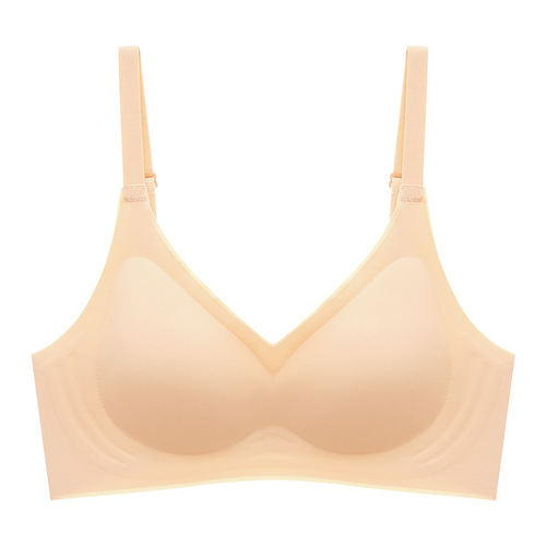 [High quality] Seamless underwear for women with small breasts, push-up latex jelly bra, wire-free adjustable sports bra