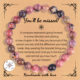 Cross-border New Pink Zebra Redstone Pink Crystal African Turquoise Bracelet Pink Zebra Graduation Season Compass Bracelet