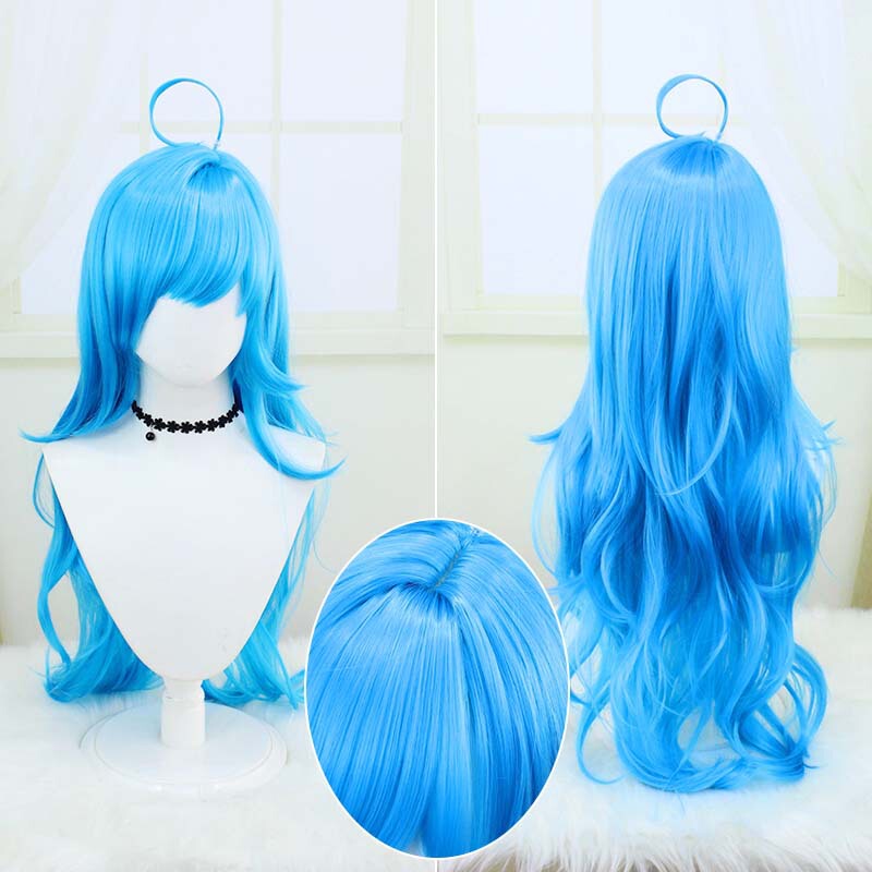 King Little Mermaid Doria cos Wig Accessories Glory Gabon Anti-upturned Blue Fake Hair Wholesale