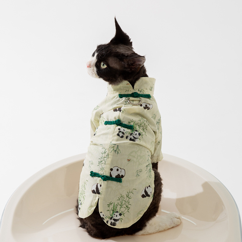 Primavera y verano lindos gatos rayos de dos patas falda sin pelo gato chaleco pareja vestido vestido vestido de gato mascota ropa de gato