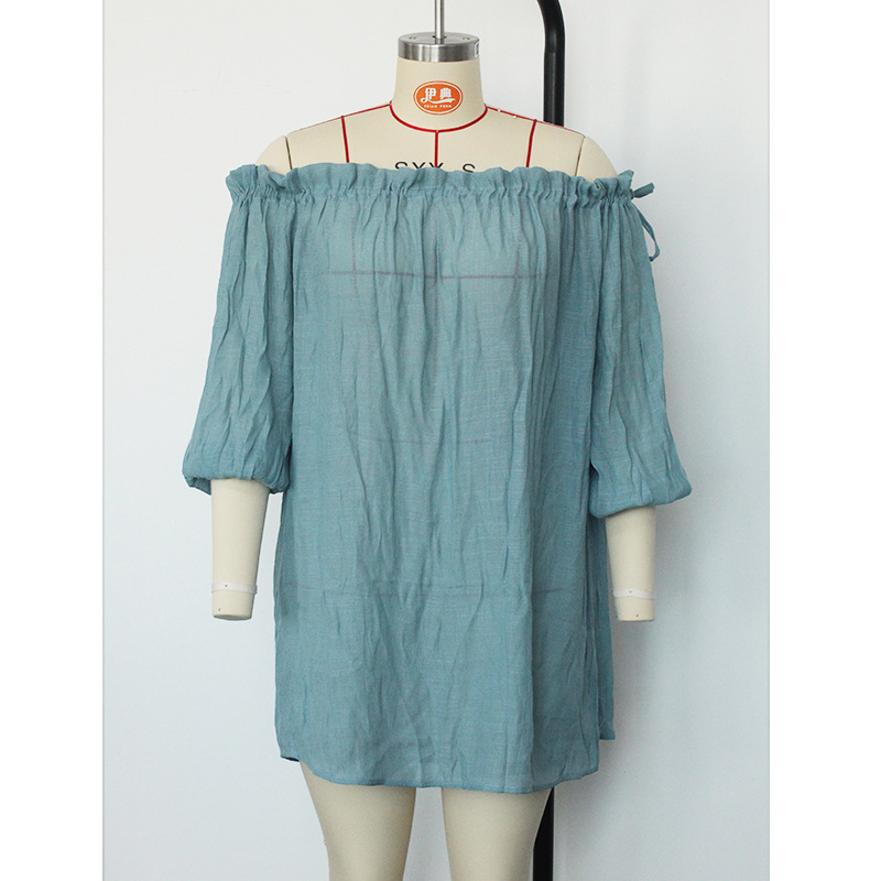 Womenu0027S Fashion Solid Color Cotton Polyacrylonitrile Fiber Cover Ups 1 Piece