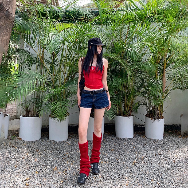 Spring/Summer New American Style Denim Shorts for Women, Vintage Slim Fit Hip-Hugging Hot Pants for Petite Girls