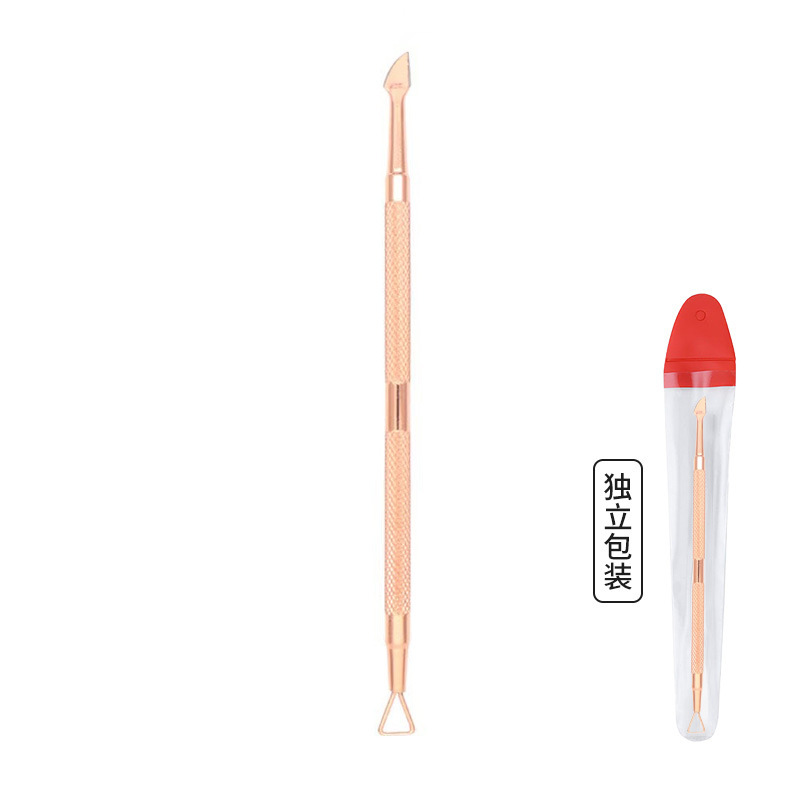 Rose gold double-headed nail polisher-red head bag