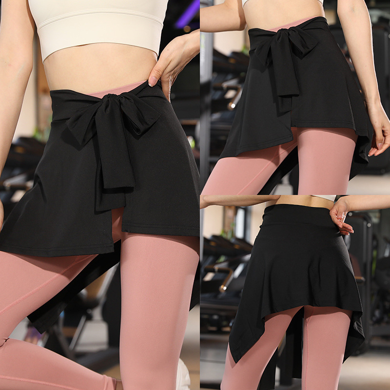 Yoga deportivo vestido corto anti-corrido vestido