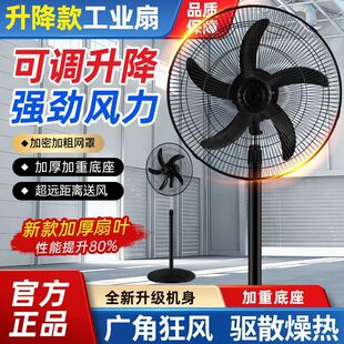 Industrial Electric Fan Vertical Household High-Power Powerful Floor Fan Commercial Electric Fan Floor-Standing Shaking Head