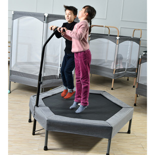 Fitness Trampoline Kidsren's Indoor Kidsren's Jumping Bed Elastic Rope Trampoline Foldableable Weight Loss Artifact