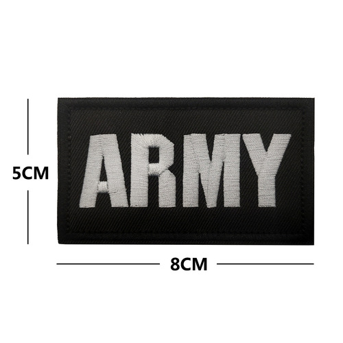Sea Traveler 3D Embroidered ARMY NAVY USMC English Letter Embroidery Patch Velcro Badge Fabric Sticker