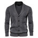 Cardigan Men's V-neck Long-sleeved Sweater Men's Foreign Trade Men's Thickened Sweater Trendy Men's Knitted Cardigan Jacket Japanese Style
