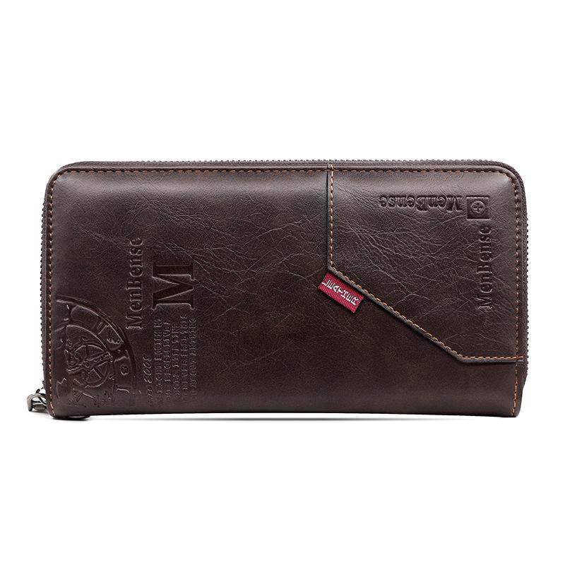 Moda coreana para hombres de patrón de estampación de gran capacidad de una sola pulsera bolso de mano bolso de teléfono móvil cambio