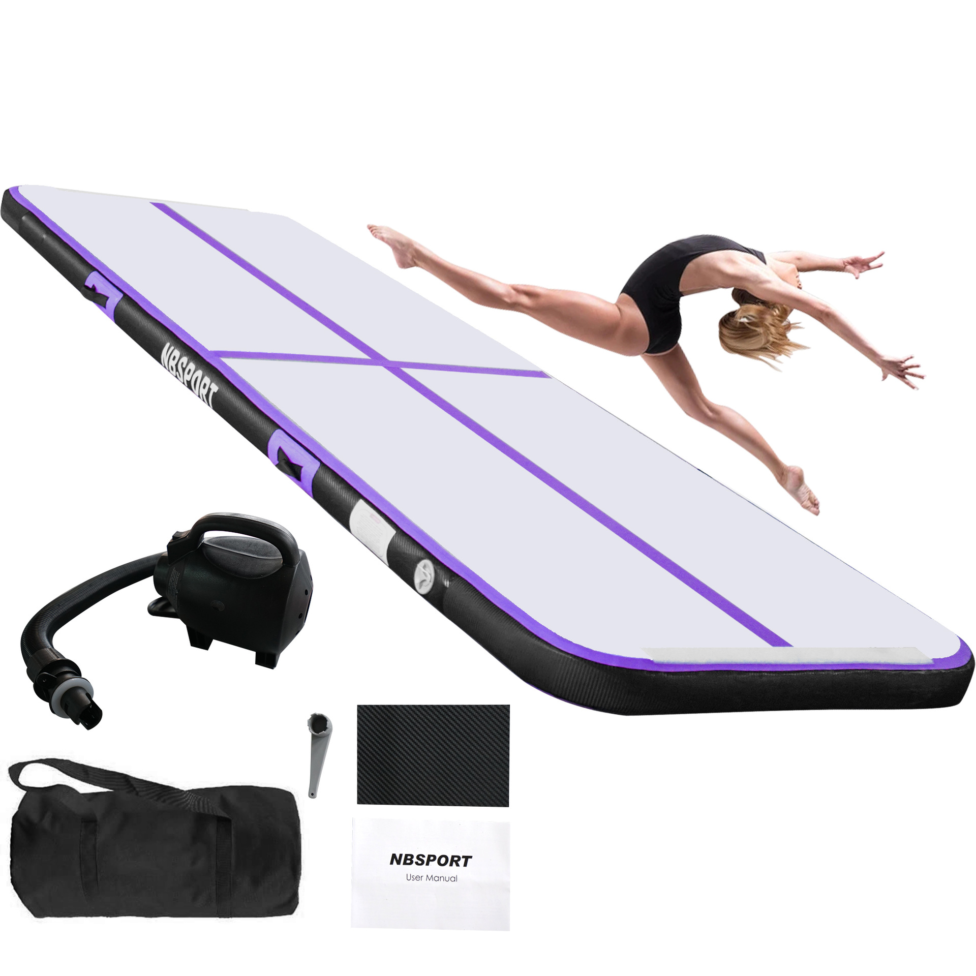 Inflatable Gymnastics Mat Yoga Mat Taekwondo Floor Mat High Jump Mat Sit-up Martial Arts Training Dance Mat