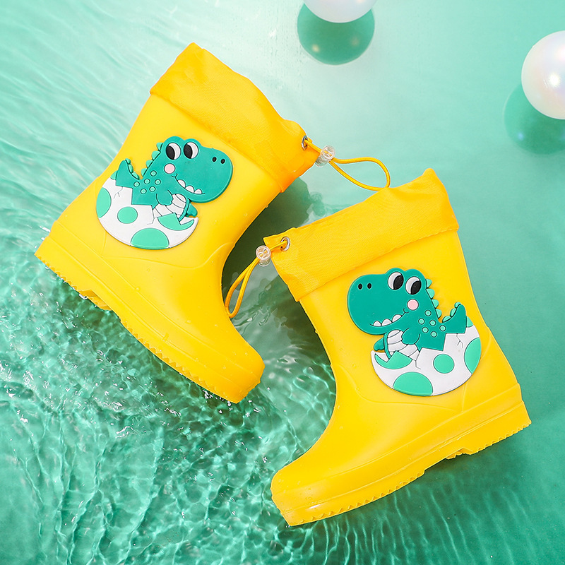 Children's Rain Boots New Arrival Girls' Boys' and Girls' Baby Children's Rain Boots Middle School Children's Cartoon Waterproof Water Shoes