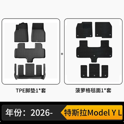Car Special Floor Mats and – Modelə uyğun ayaqaltı - model-y-l-single-layer-floor-mat-pineapple-plaid-carpet-surface