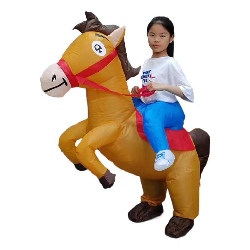 Caballero, caballo y niño