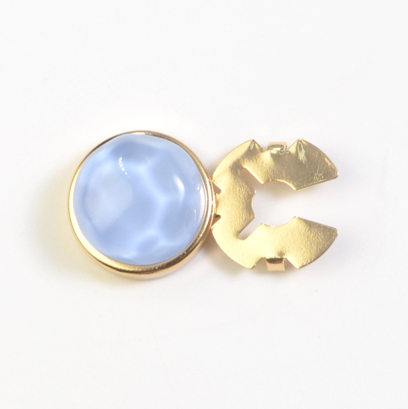 button cover 时尚彩色水波纹衬衣袖扣纽扣盖领扣钻饰扣纽扣套|undefined