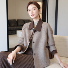 中老年女装2025新款50多岁妈妈衣服毛呢外套洋气宽松长袖上衣秋装