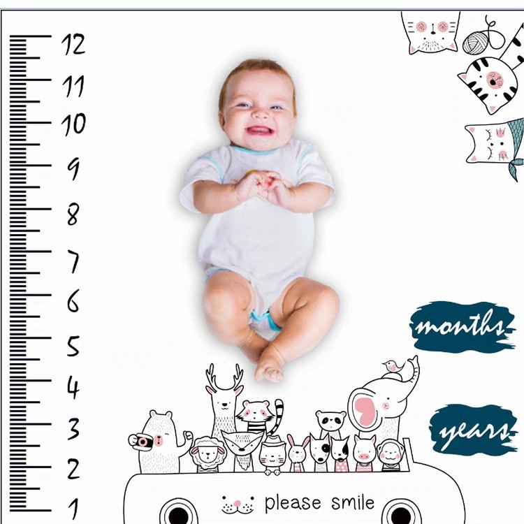 Bebé hito mes fotografía Fondo tela bebé creativo fotografía digital manta Fondo tela fotografía apoyos