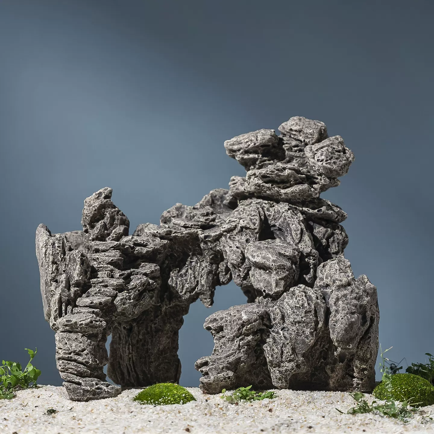 实心陶瓷中式创意假山吸水石水陆缸鱼缸微景观造景培菌沉水摆件