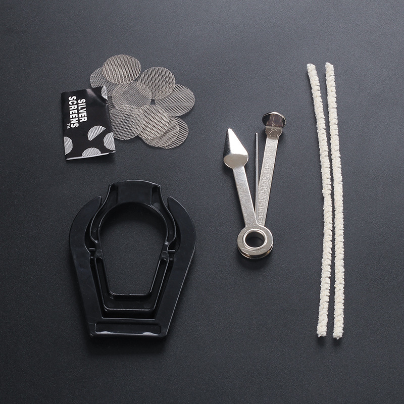 Pipe Accessories Four-Piece Set Tennis Racket Pipe Holder Pipe Bag Mesh Pipe Cutter Accessories