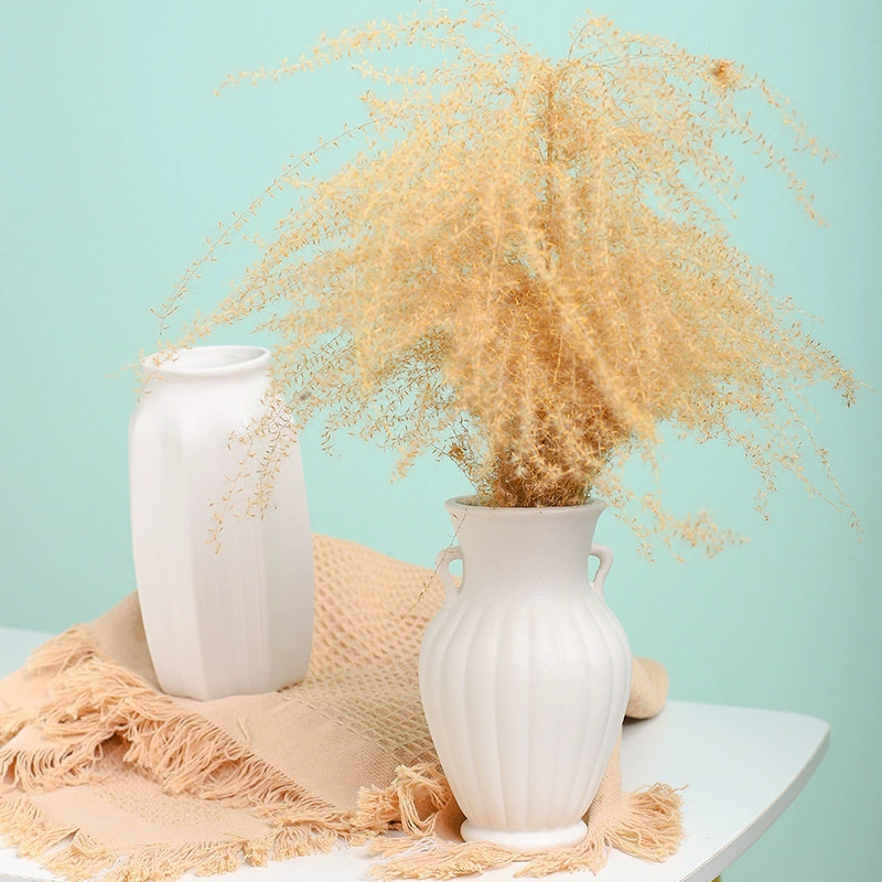 Скандинавская креативная простая керамическая ваза для украшения дома Мягкие сухие цветы в цветочной композиции поделки