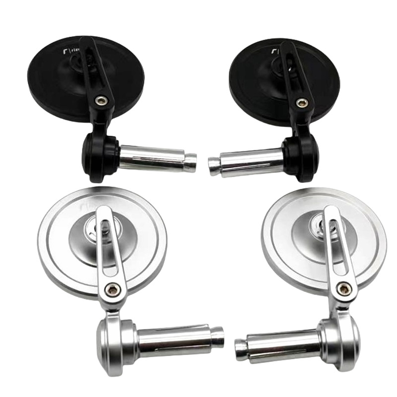 Motorcycle Modified Retro Handlebar Mirror Electric Scooter Handlebar Reflector Reversing Mirror Round Rearview Mirror Direct Supply