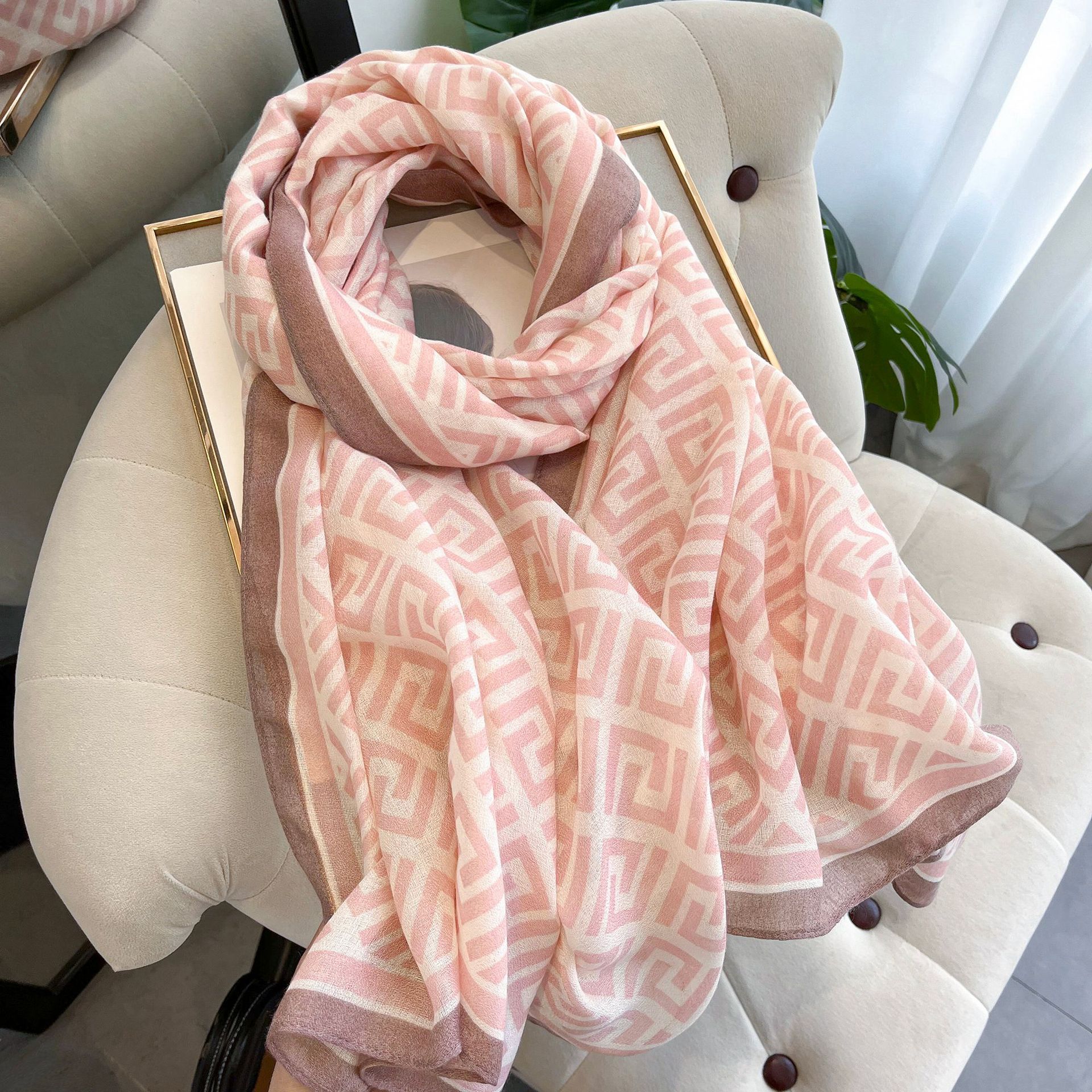 2024 tavaszi őszi koreai kiadás, pamut és puha női vékony napvédő kendő téli sál_voghion.com