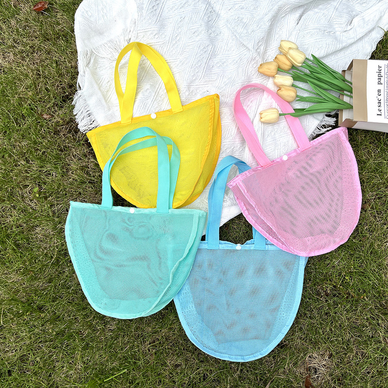 Amazon Beach Toy Storage Mesh Bag Shell Storage Bag Portable Beach Bag Beach Seaside Travel Handbag