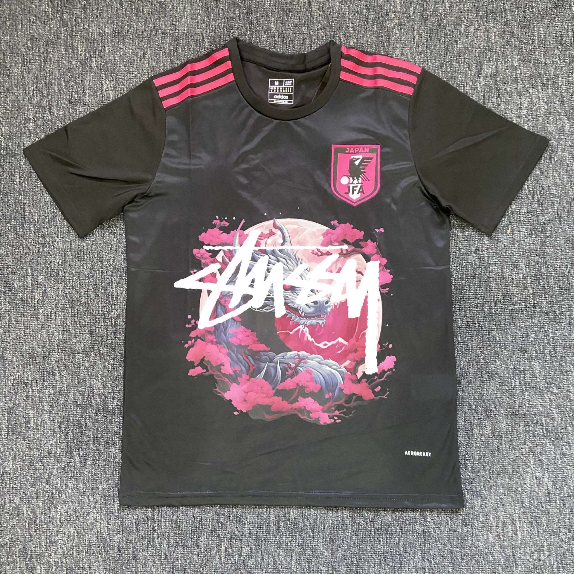 Футболка в японском стиле Stussy версия фанатский комплект джерси аниме Y3 японский самурай Гоку тренд совместное брендинг