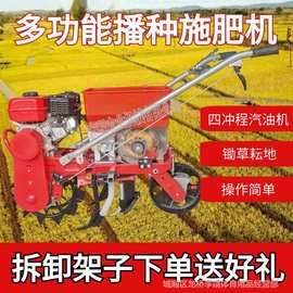 汽油机多功能玉米大豆精播机小麦花生小型播种机多功能播种机