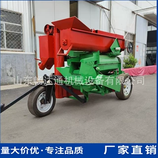 自动装车大型玉米脱粒机铲车喂料苞谷打粒移动式粮食加工脱粒设备