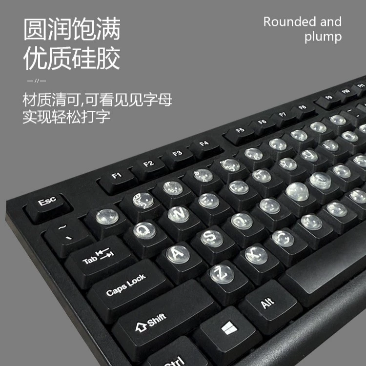Очень прозрачная силиконовая офисная удобная длинная маникюрная работа typing артефакт настольное приподнятое маникюрная защита клавиатурная кнопка наклейка