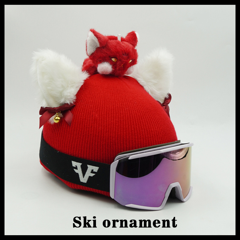 Detachable Helmet Cover Doll Cat Ear Skiing Cover Accessories
