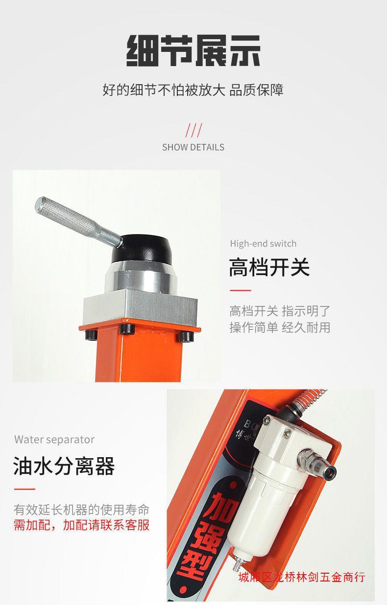 Pneumatic jack horizontal hydraulic heavy duty 60 T truck auto repair logistics dedicated 80 t 100T pneumatic qianjinding