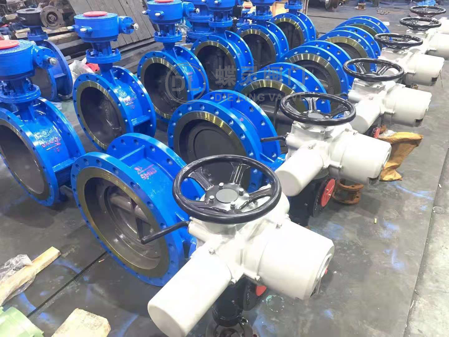 D943H-16C智能型电动防爆蝶阀 DN1400法兰式三偏心电动蝶阀