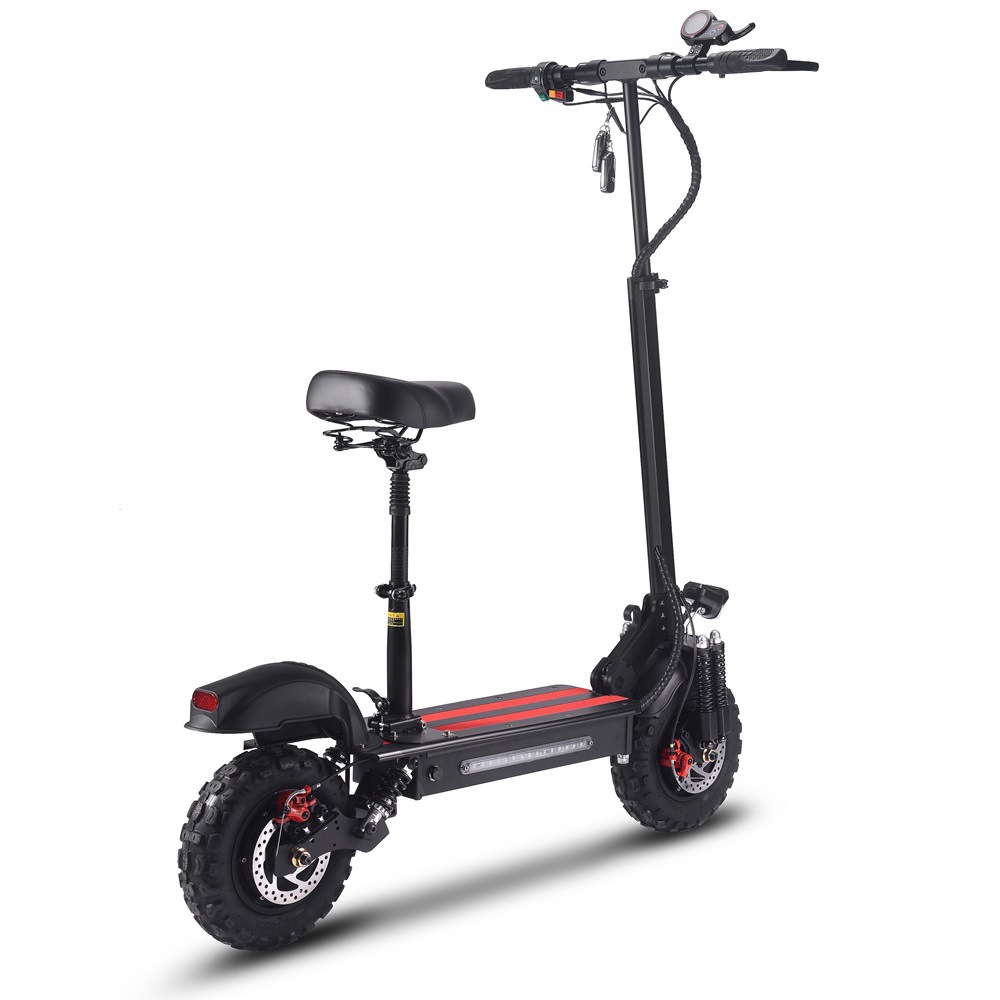 11inch Integrated Aluminum Alloy Driving Folding Electric Scooter Lithium Battery Adult Dual Drive Battery Scooter Dual Motor