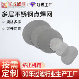 定制椭圆多层点焊网片铁不锈钢工业过滤片造粒机金属过滤网片