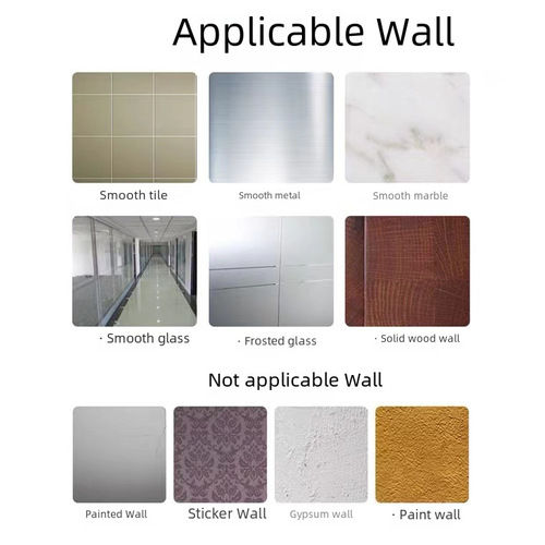 Wall Sticker No Hole Strong Adhesive Wall Tile Glass No Nail Glue Household Waterproof Kitchen Shelf No Nail Accessories 